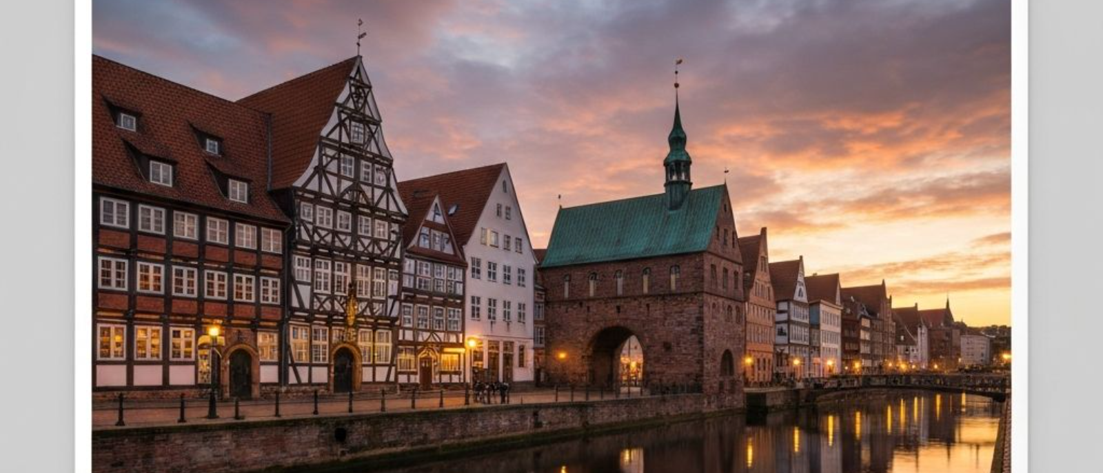 Lübeck Altstadt bei Dämmerung
